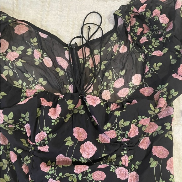 NWT For Love & Lemons Biscotti Mini Dress - Picture 9 of 9